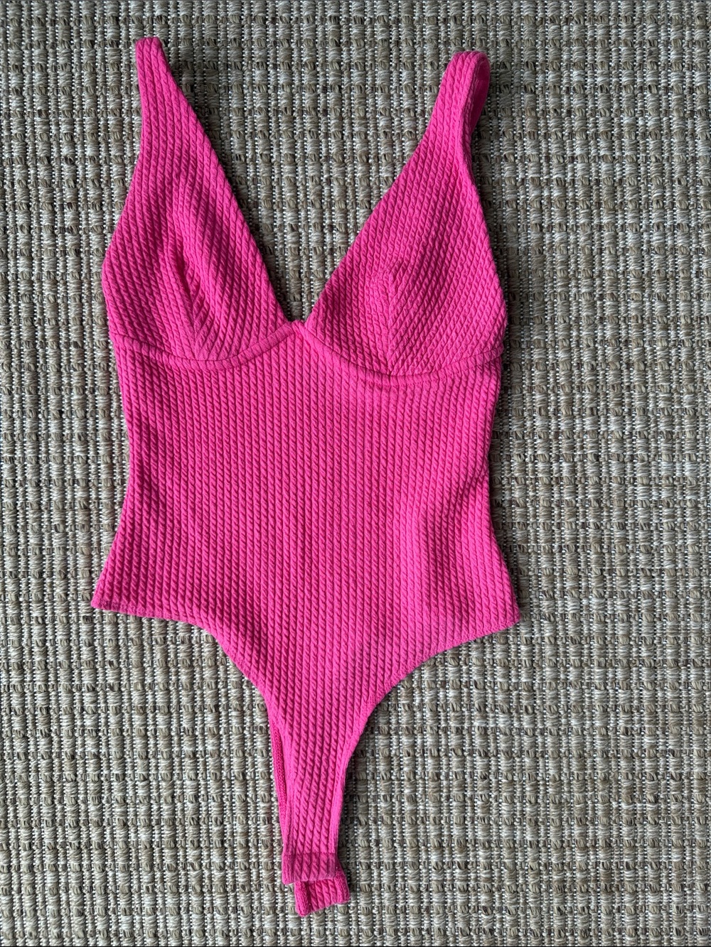 Girls Pink Ribbed body suit